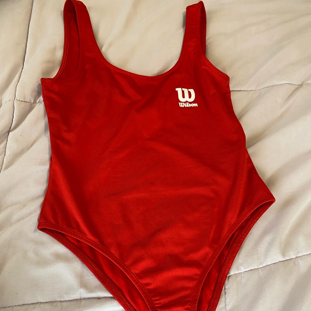 Forever 21 Red Wilson Bodysuit